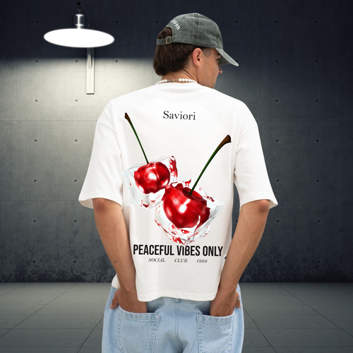 Boxy Premium-Tee Saviori Cherry Ice Graphic